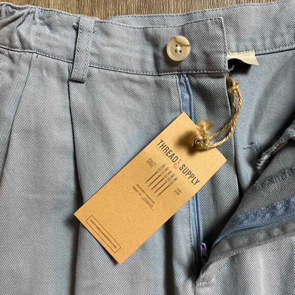 NWT Thread & Supply Pleated High Waisted Pants Light Blue Size XS - Picture 3 of 8